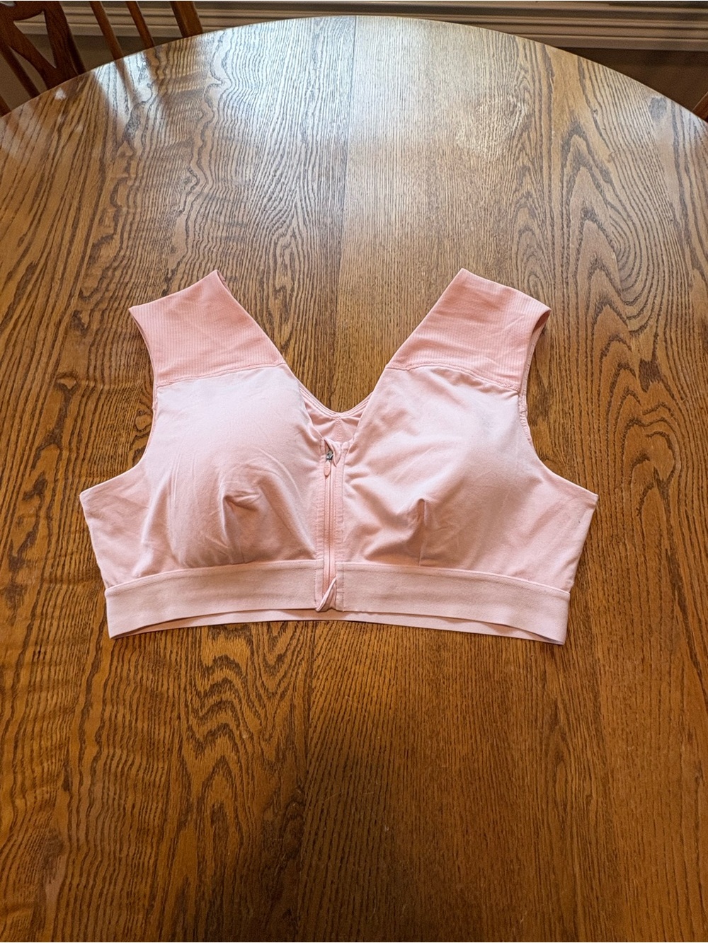 Tommie Copper Shoulder Support Front Zip Bra XXL 2XL Pink EUC